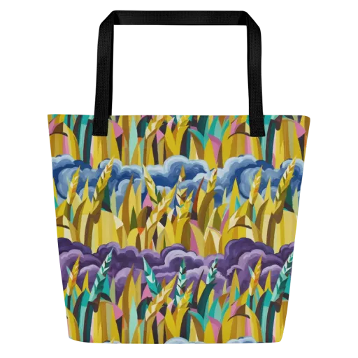 Thundergrass on a Large Tote Bag W/ Pocket