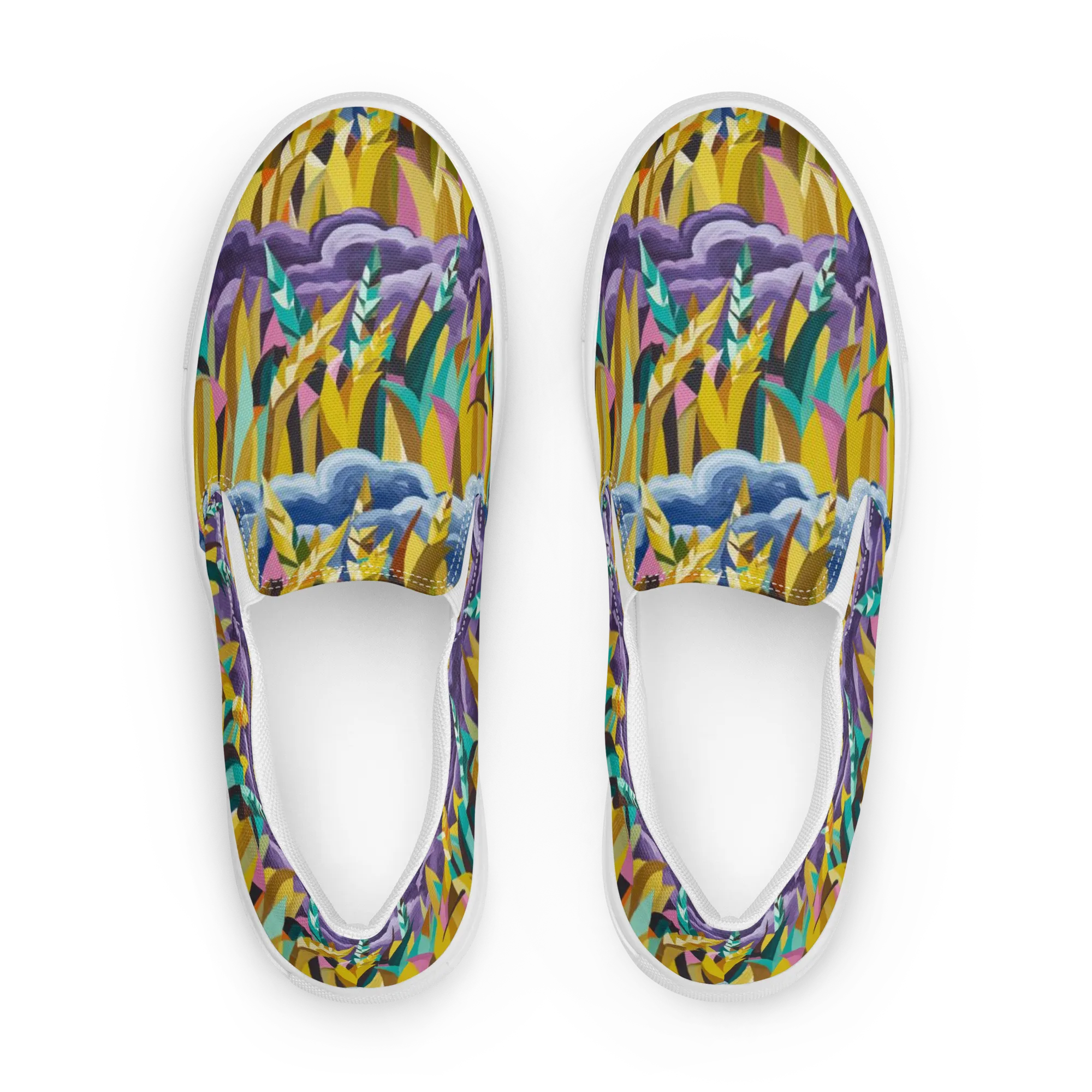 Thundergrass on Women's Slip-On Canvas Shoes — Front