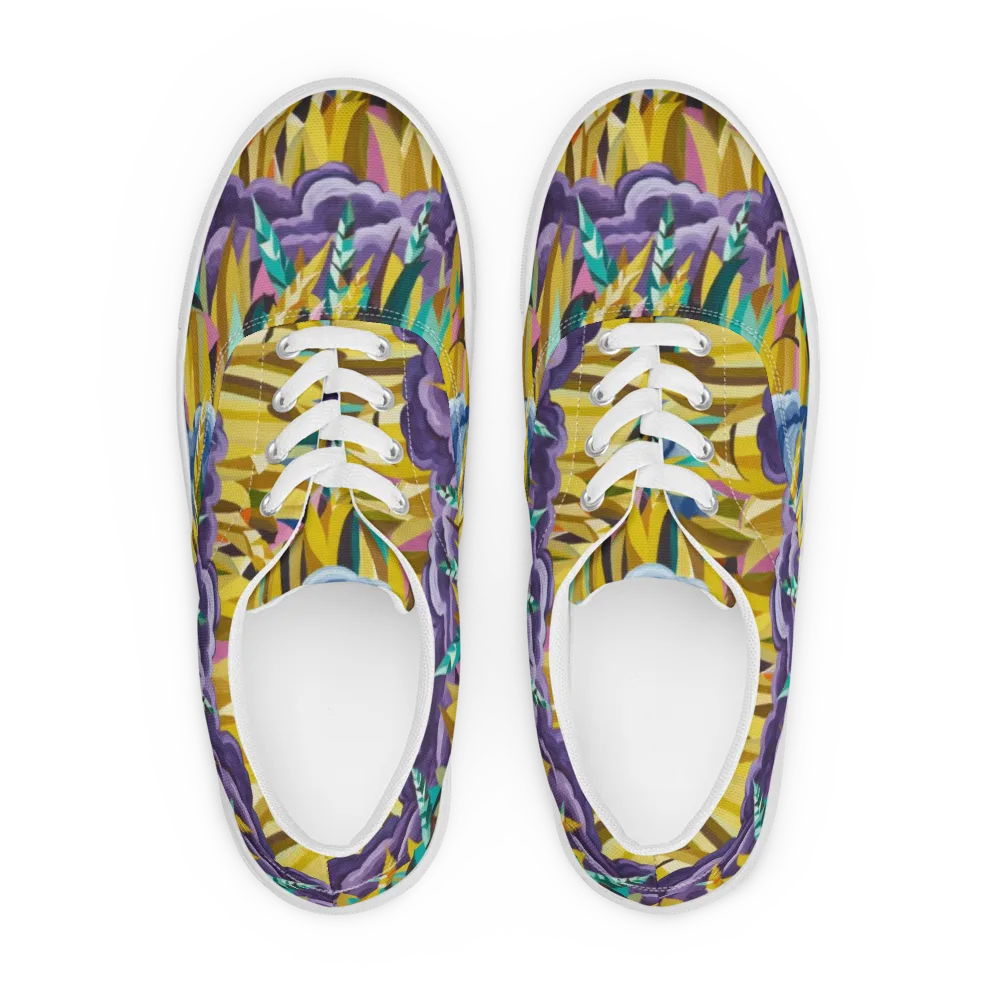 Thundergrass on Men's Lace-Up Canvas Shoes — Front