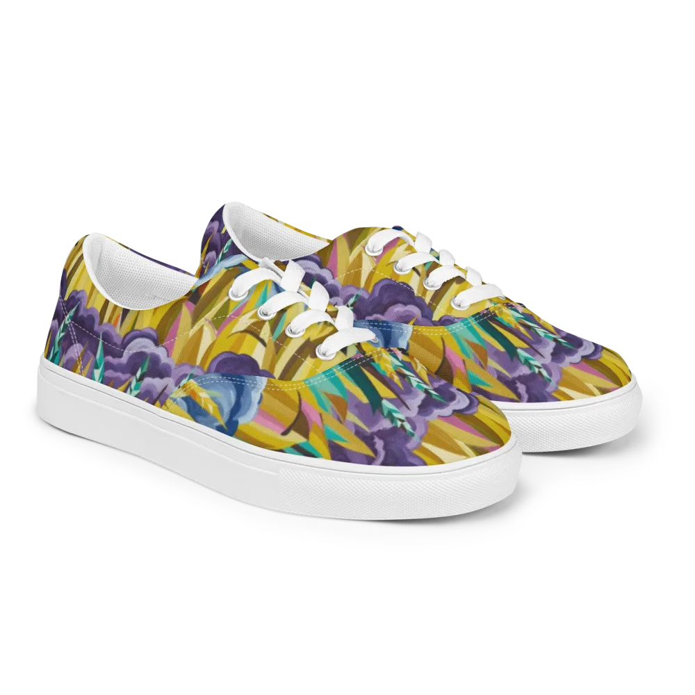 Thundergrass on Men's Lace-Up Canvas Shoes — Right Front
