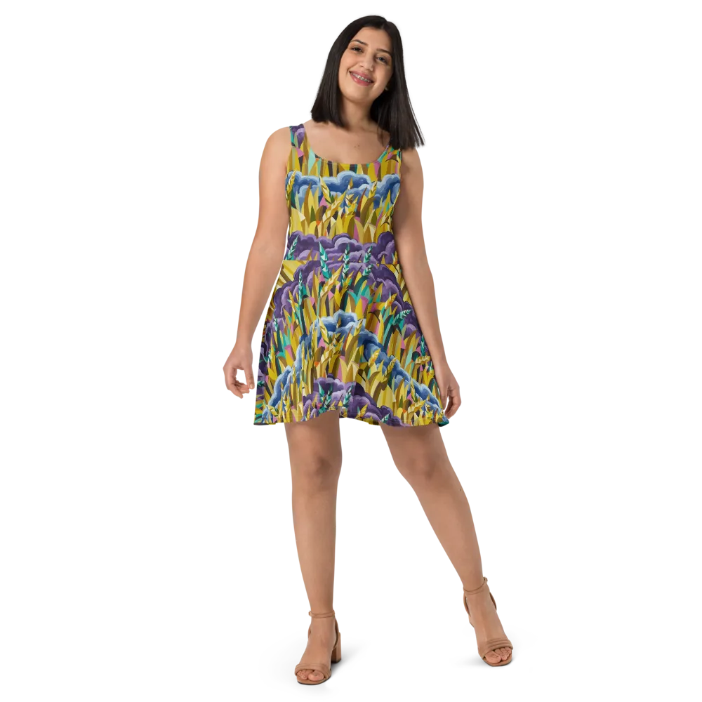 Thundergrass on Skater Dress — Front
