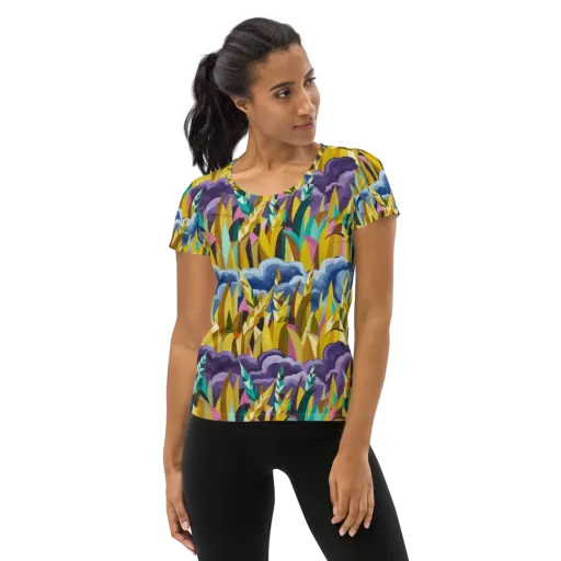 Thundergrass on a Women's Athletic T-Shirt
