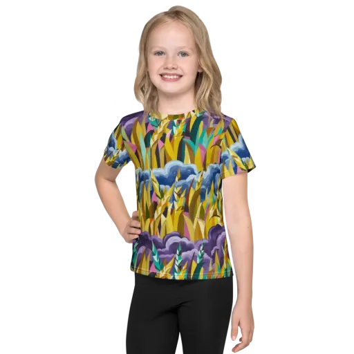Thundergrass on a Kids Crew Neck T-Shirt