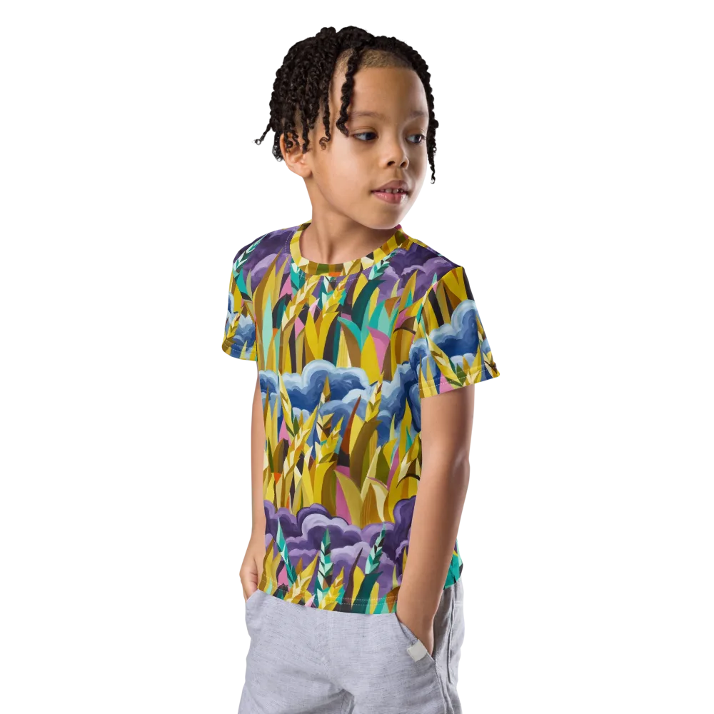 Thundergrass on Kids Crew Neck T-Shirt — Left Front