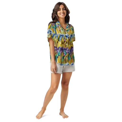 Thundergrass on a Women's Short Sleeve Pajama Top