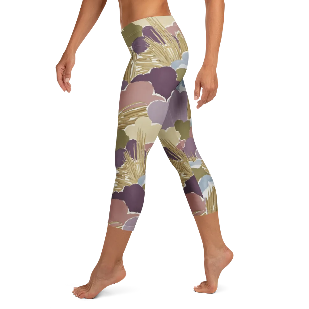 Harvest Reverie on Capri Leggings — Left