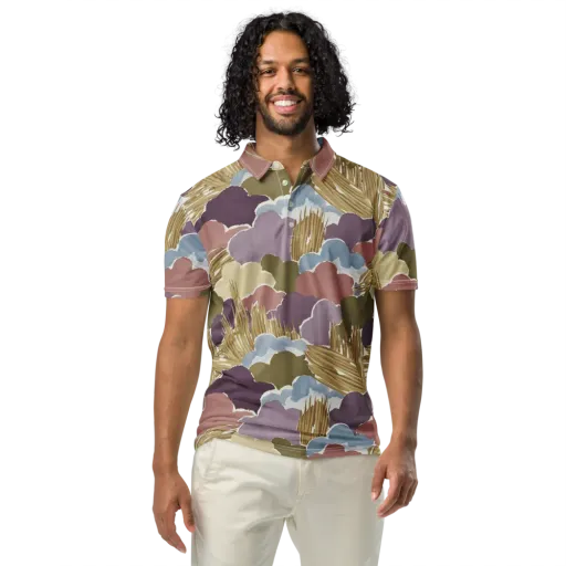 Harvest Reverie on a Men's Slim Fit Polo Shirt