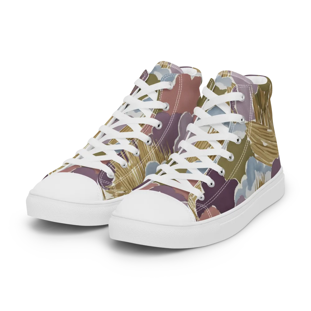 Harvest Reverie on Women's High Top Canvas Shoes — Left Front