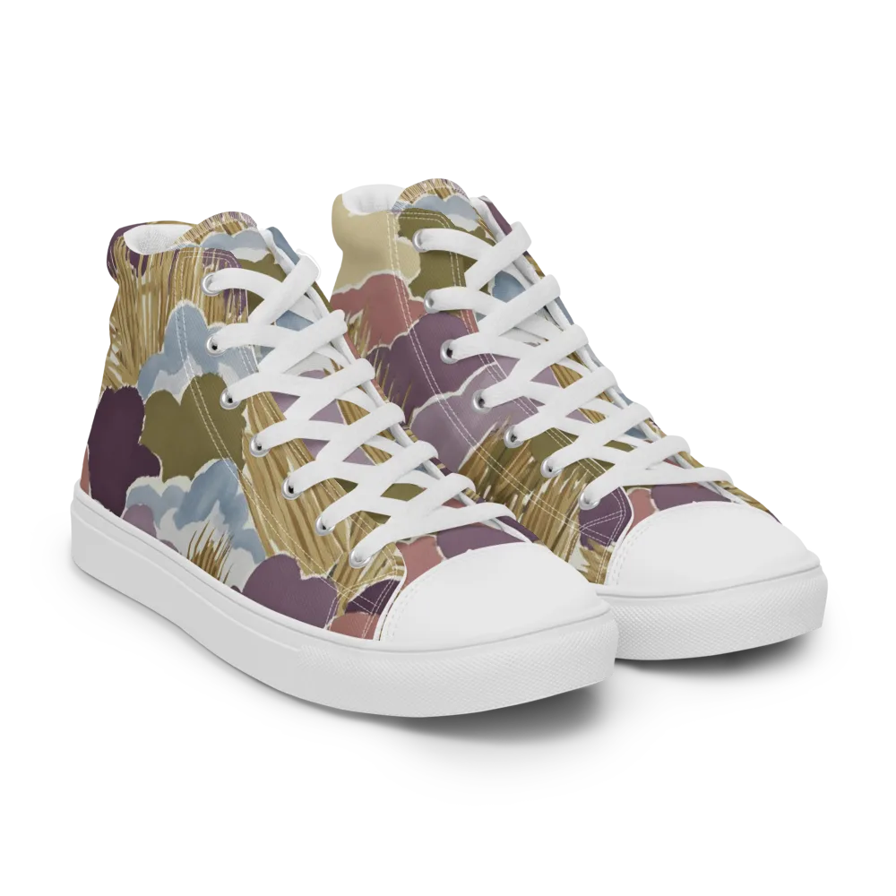 Harvest Reverie on Women's High Top Canvas Shoes — Right Front