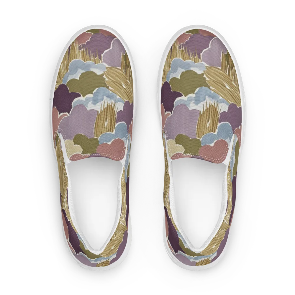 Harvest Reverie on Men's Slip-On Canvas Shoes — Front