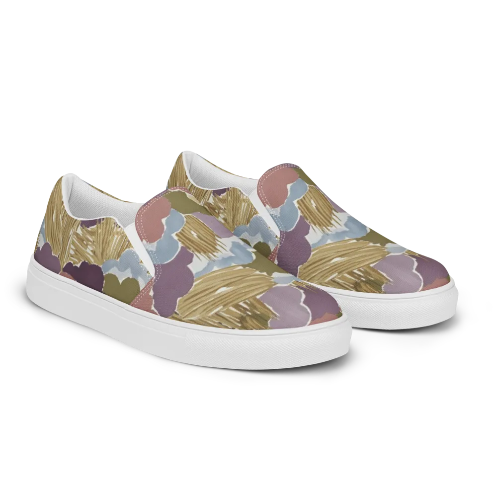 Harvest Reverie on Men's Slip-On Canvas Shoes — Right Front