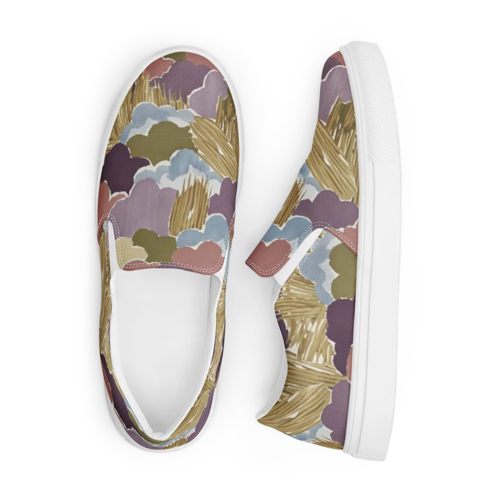 Harvest Reverie on Men's Slip-On Canvas Shoes — Front