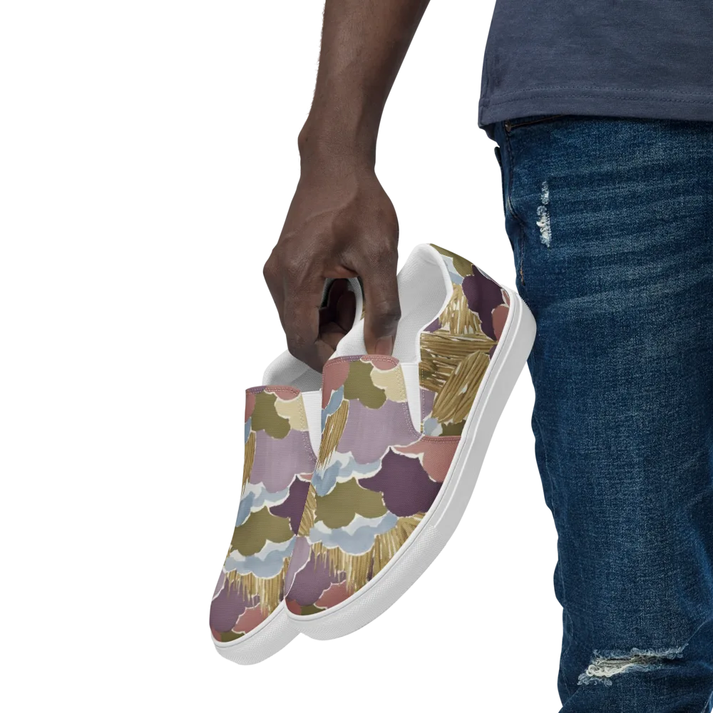 Harvest Reverie on Men's Slip-On Canvas Shoes — Left Front