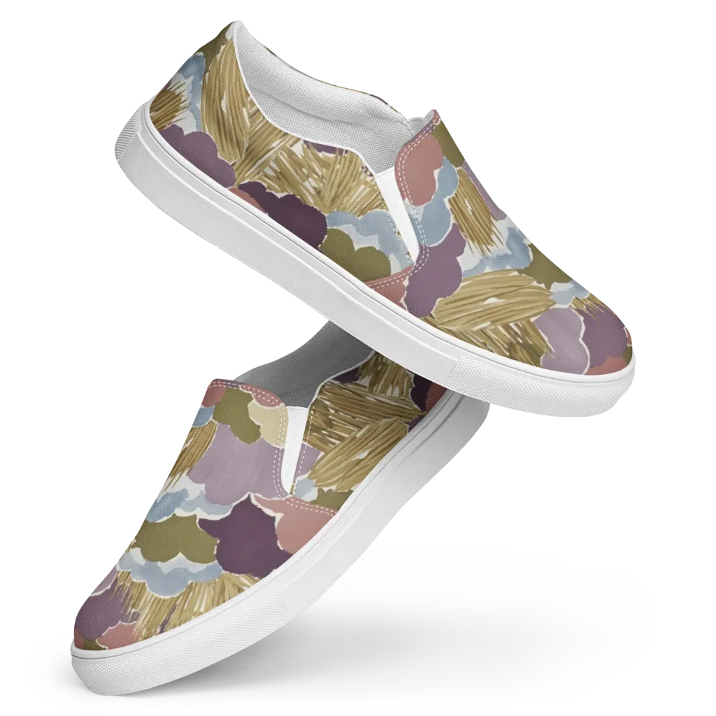 Harvest Reverie on Women's Slip-On Canvas Shoes — Front