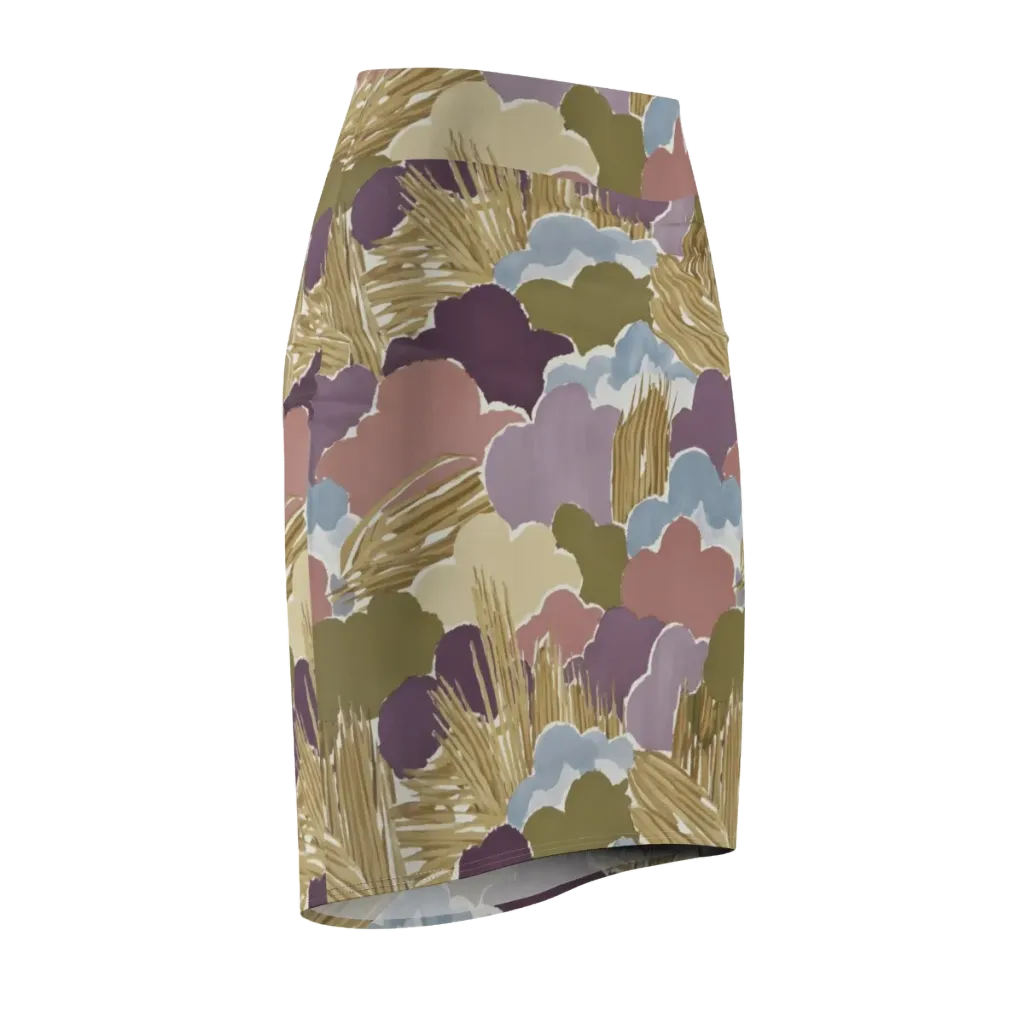Harvest Reverie on Pencil Skirt — Front Side
