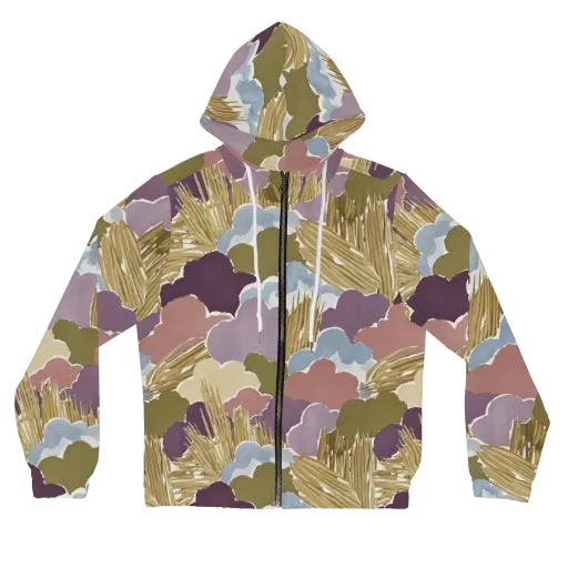 Harvest Reverie on a Women's Full-Zip Hoodie