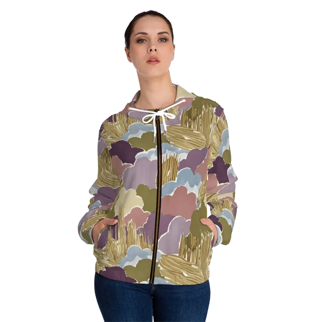 Harvest Reverie on Women's Full-Zip Hoodie — Front On Person