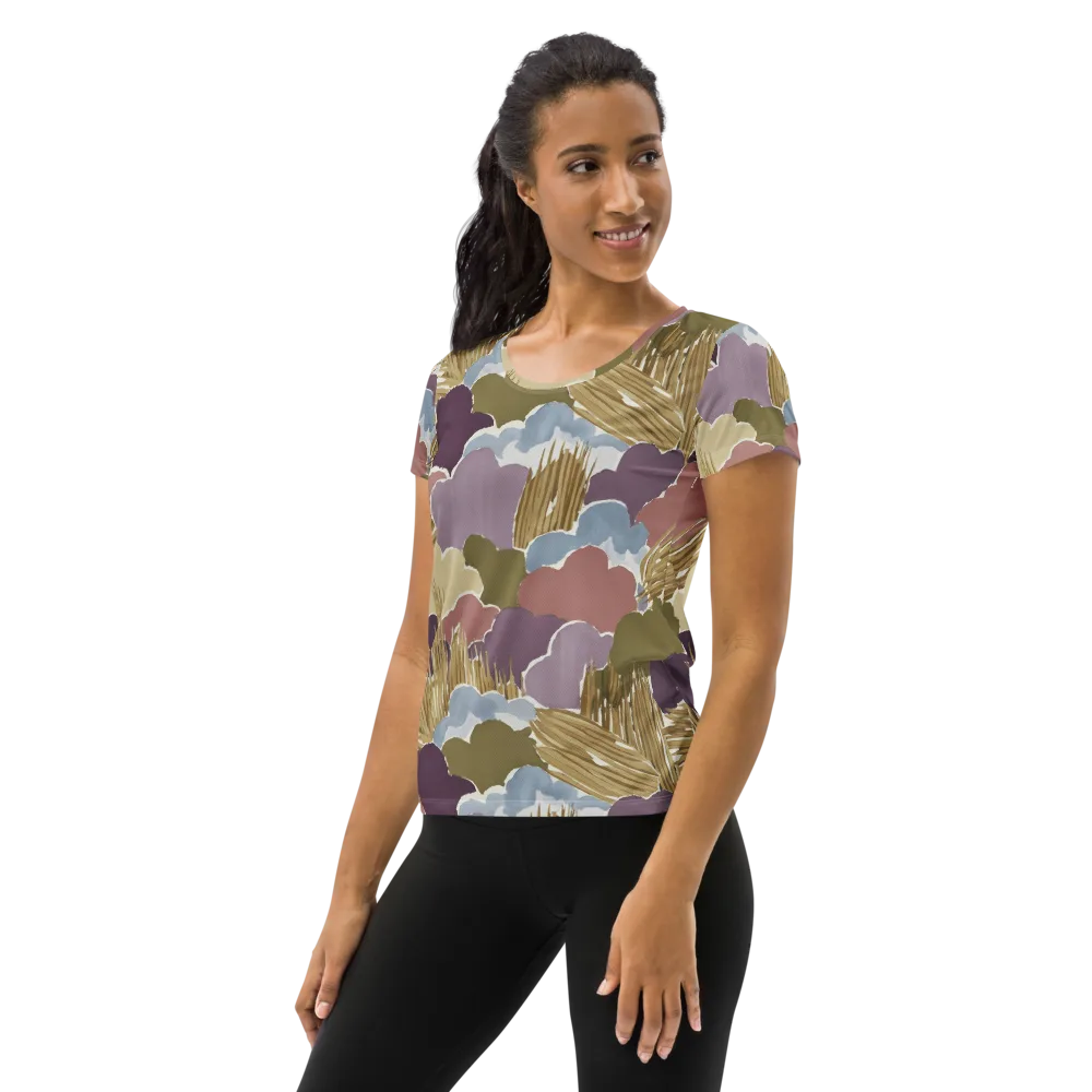 Harvest Reverie on Women's Athletic T-Shirt — Left