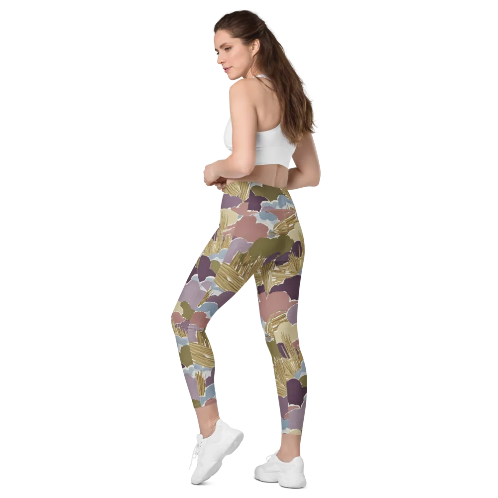 Harvest Reverie on Leggings with Pockets — Left Back