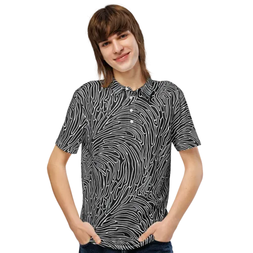 Acconci Waves on a Men's Slim Fit Polo Shirt