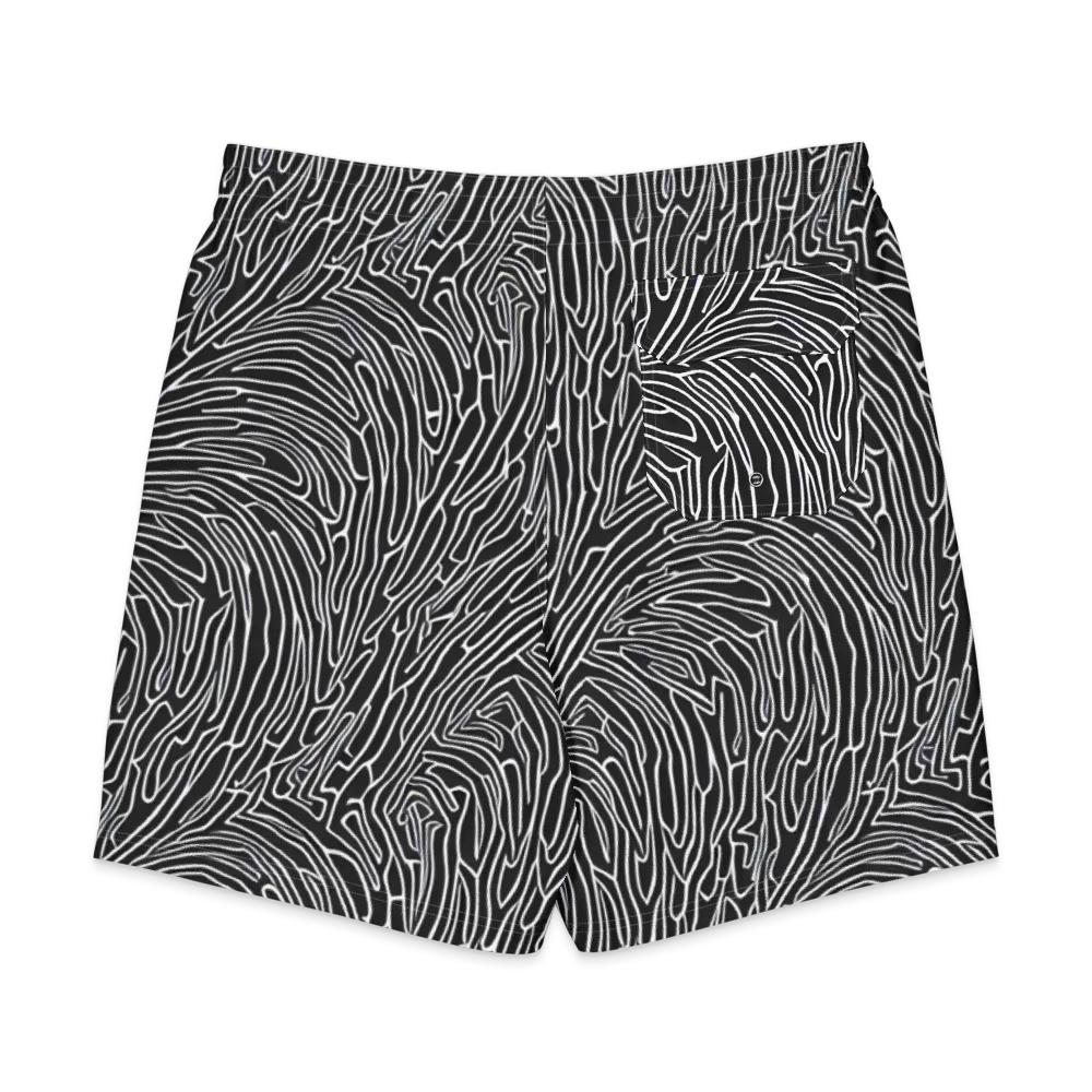 Acconci Waves on Men's Board Shorts — Back