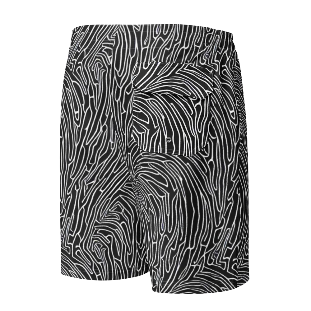 Acconci Waves on Men's Board Shorts — Back