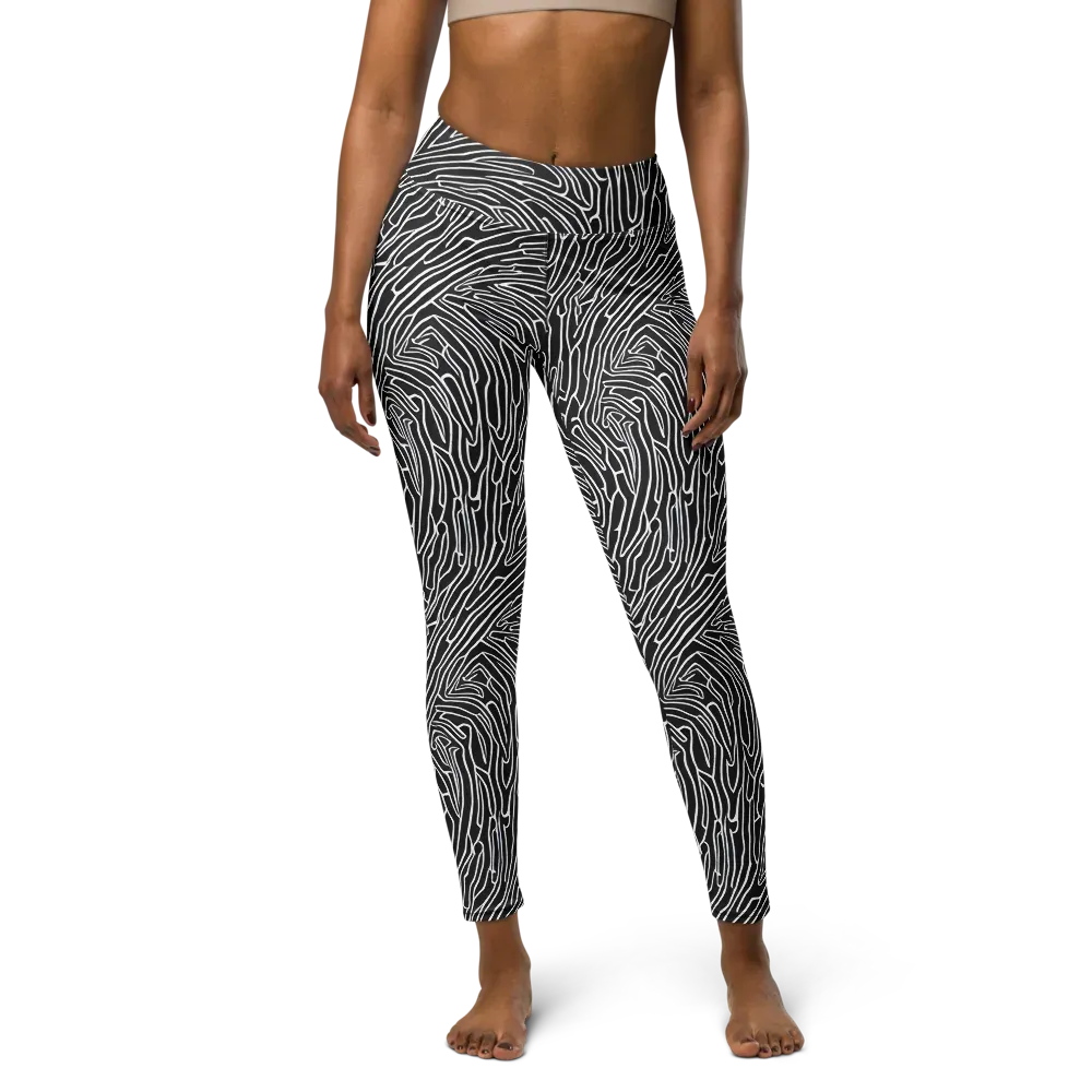 Acconci Waves on Yoga Leggings — Front