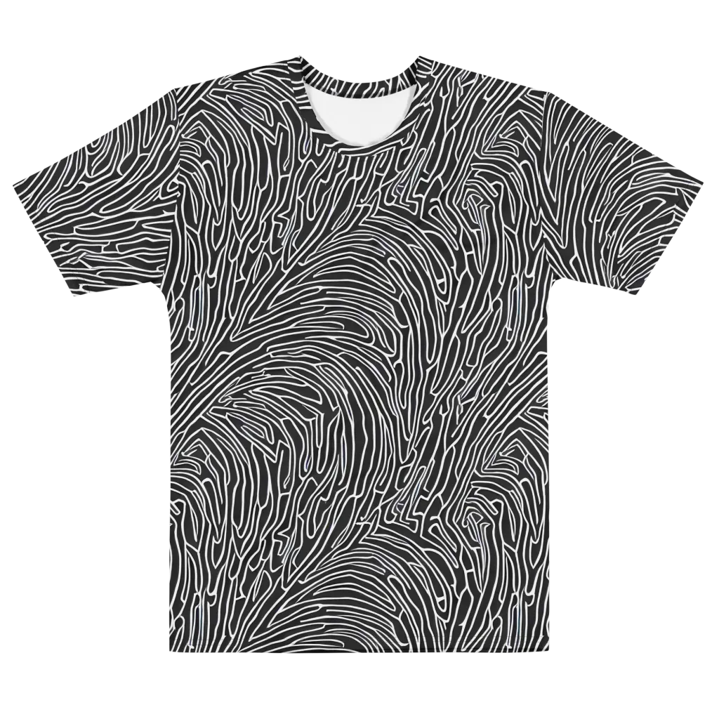 Acconci Waves on Men's Cotton Crew Neck T-Shirt — Front