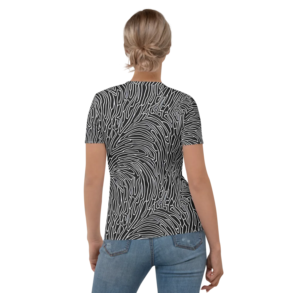 Acconci Waves on Women's Crew Neck T-Shirt — Back