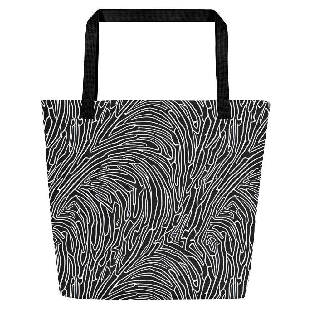 Acconci Waves on Large Tote Bag W/ Pocket — Front