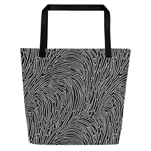 Acconci Waves on a Large Tote Bag W/ Pocket
