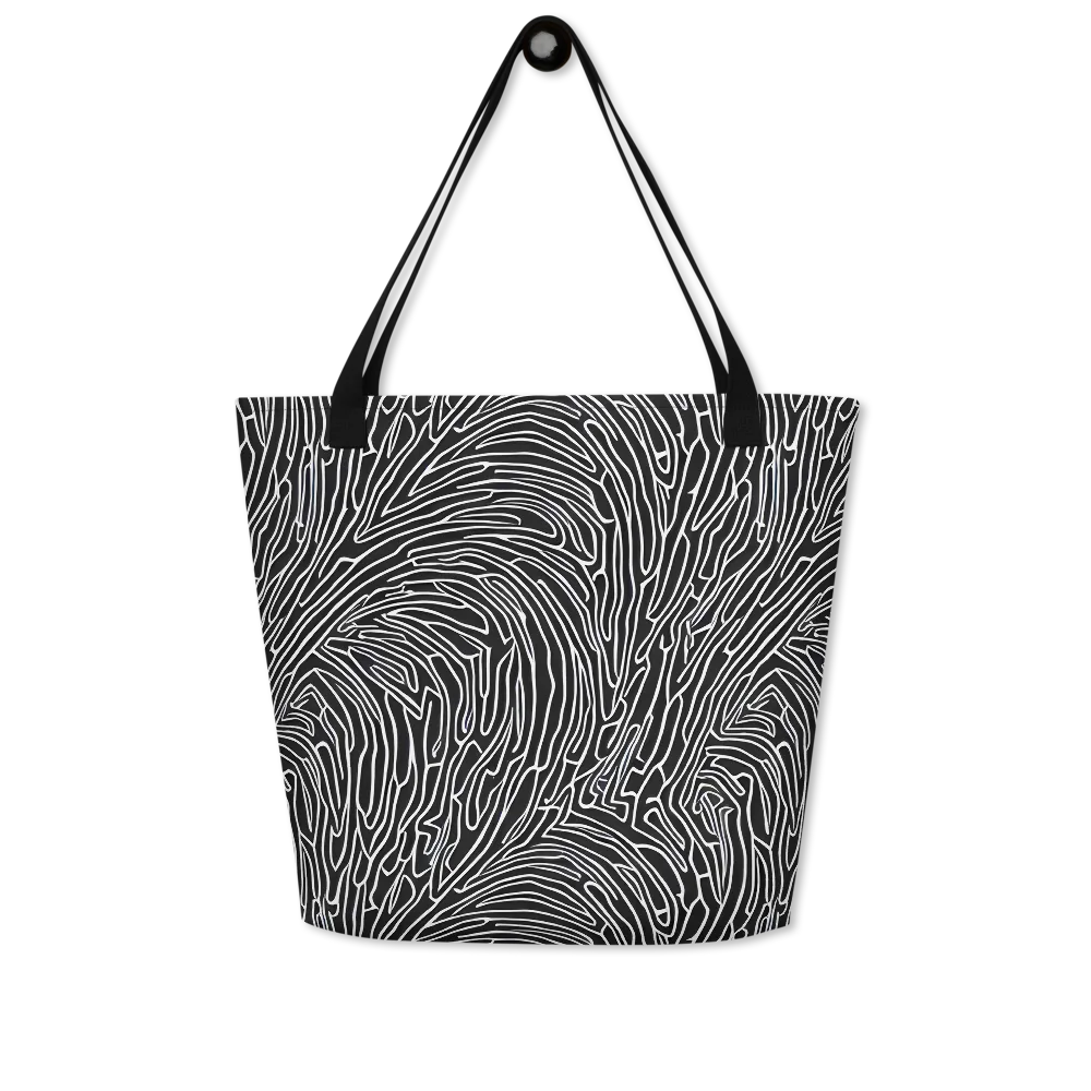 Acconci Waves on Large Tote Bag W/ Pocket — Front