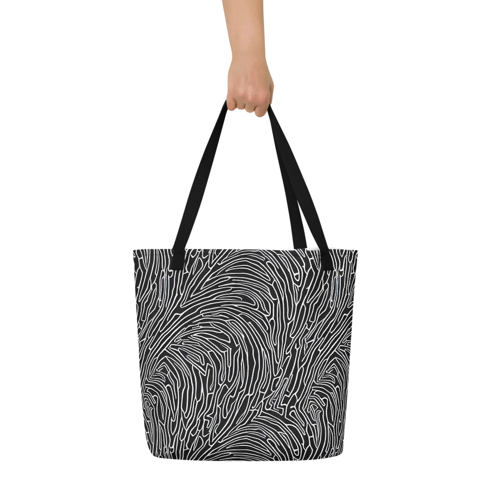 Acconci Waves on Large Tote Bag W/ Pocket — Front