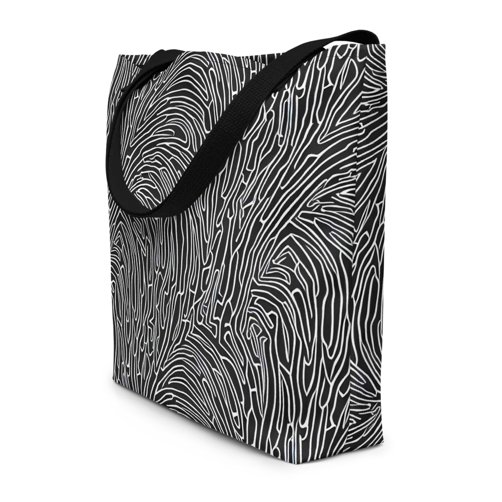 Acconci Waves on Large Tote Bag W/ Pocket — Front
