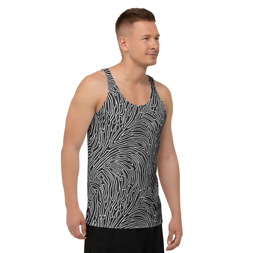 Acconci Waves on Men's Tank Top — Right Front