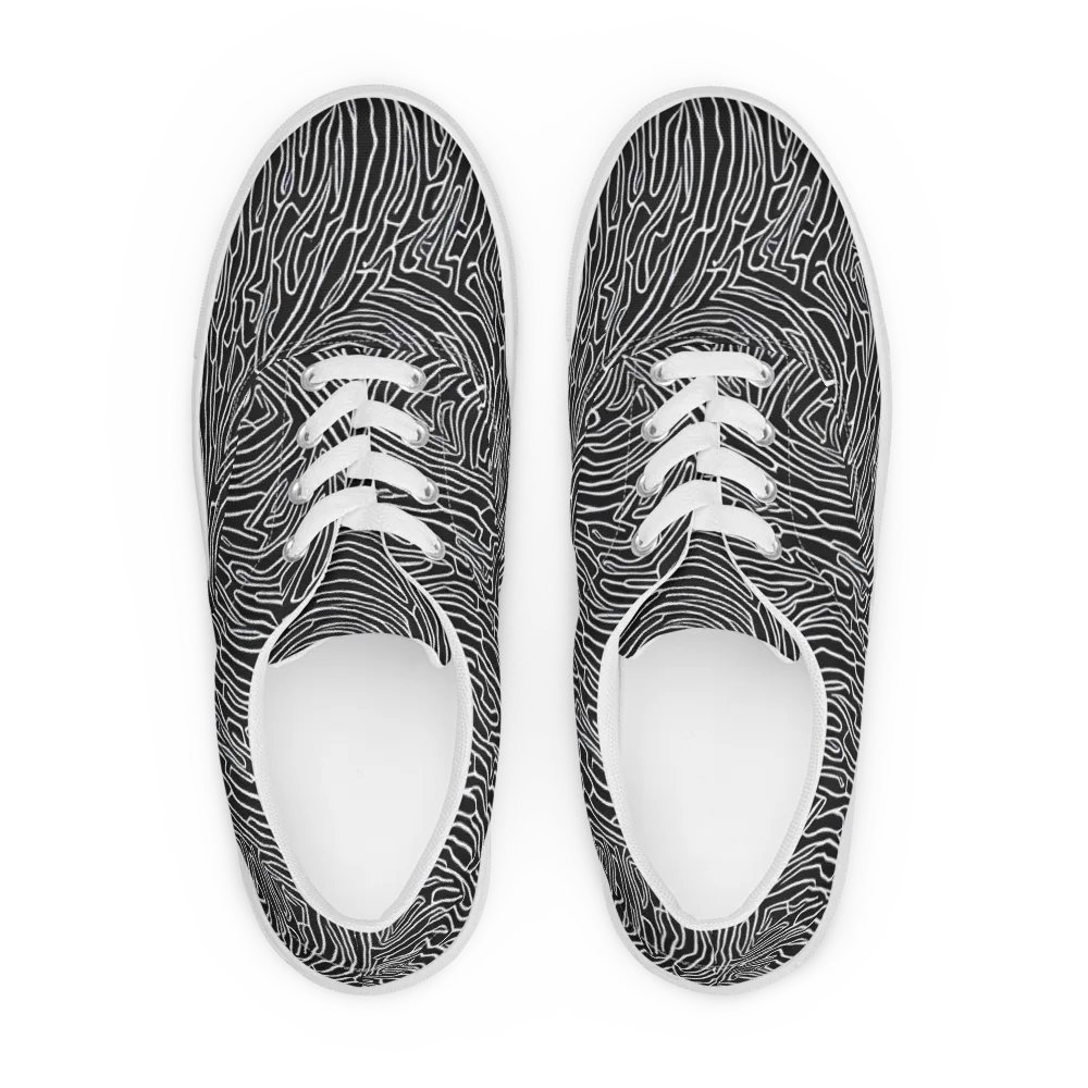Acconci Waves on Men's Lace-Up Canvas Shoes — Front