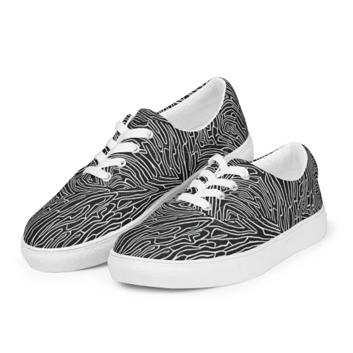 Acconci Waves on a Men's Lace-Up Canvas Shoes