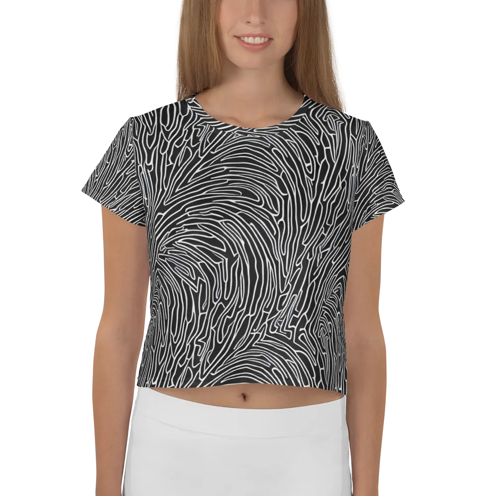 Acconci Waves on Crop Tee — Front