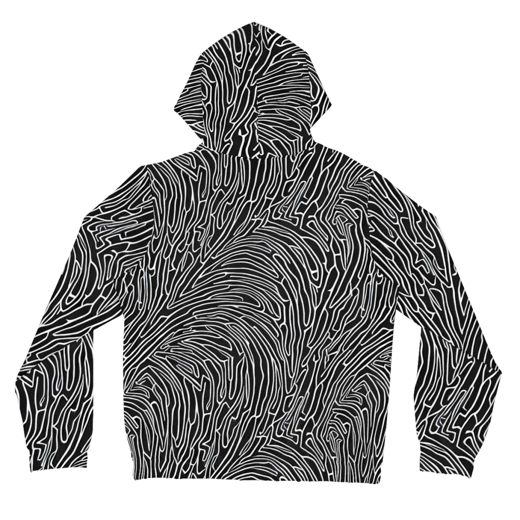 Acconci Waves on Women's Full-Zip Hoodie — Back