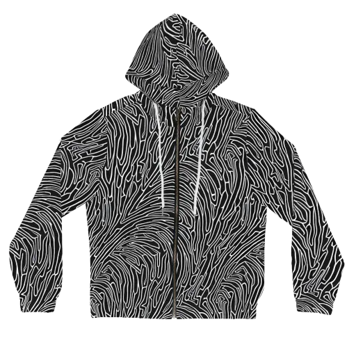 Acconci Waves on a Women's Full-Zip Hoodie