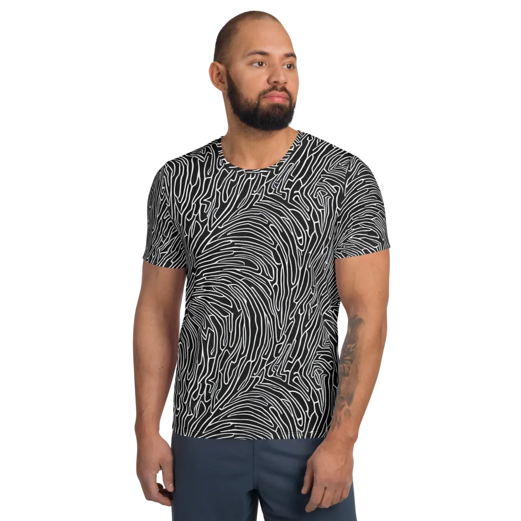 Acconci Waves on Men's Athletic T-Shirt — Front