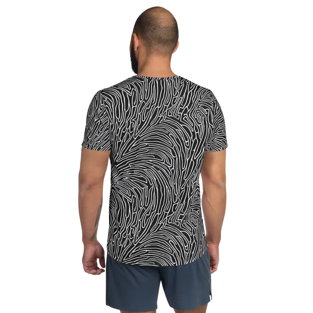Acconci Waves on Men's Athletic T-Shirt — Back