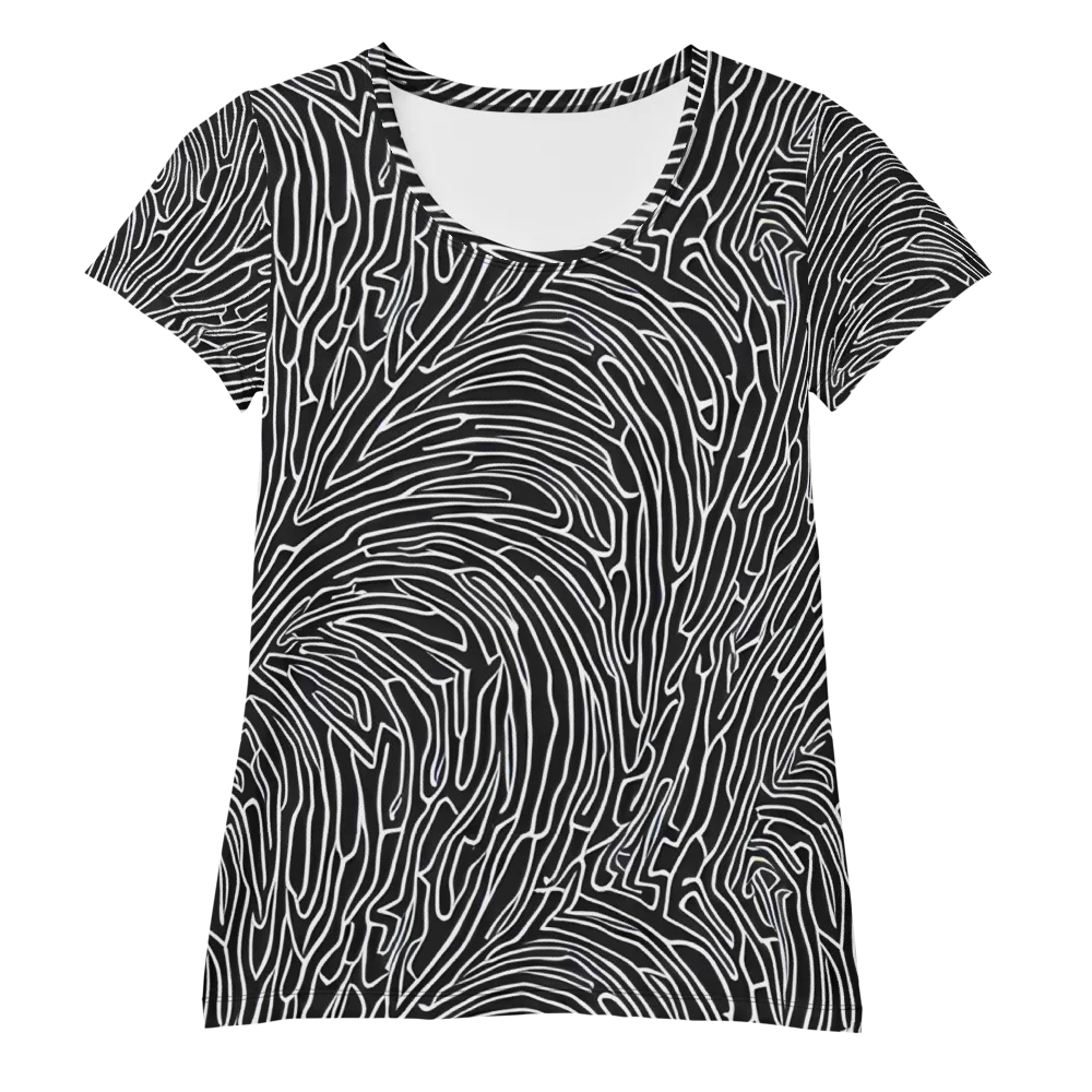 Acconci Waves on Women's Athletic T-Shirt — Front