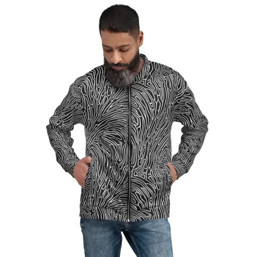 Acconci Waves on a Bomber Jacket