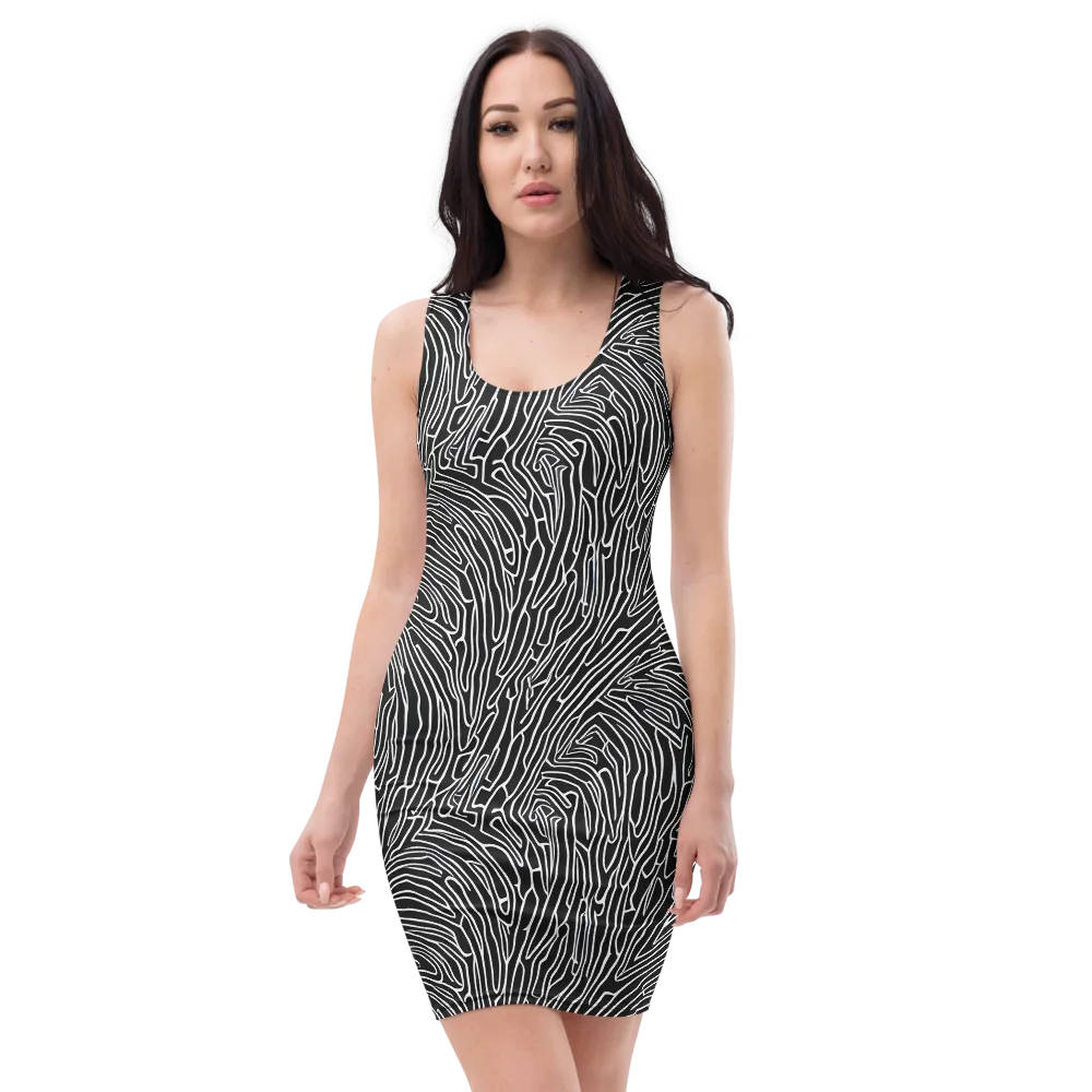 Acconci Waves on Bodycon Dress — Front