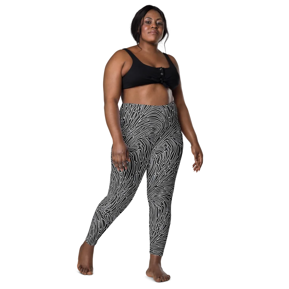 Acconci Waves on Leggings with Pockets — Front