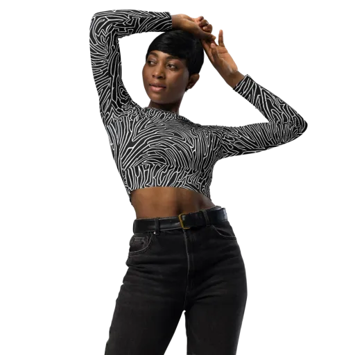 Acconci Waves on a Long Sleeve Crop Top