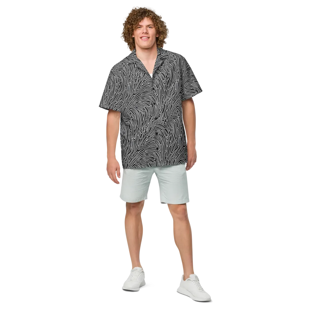 Acconci Waves on Button Shirt — Front