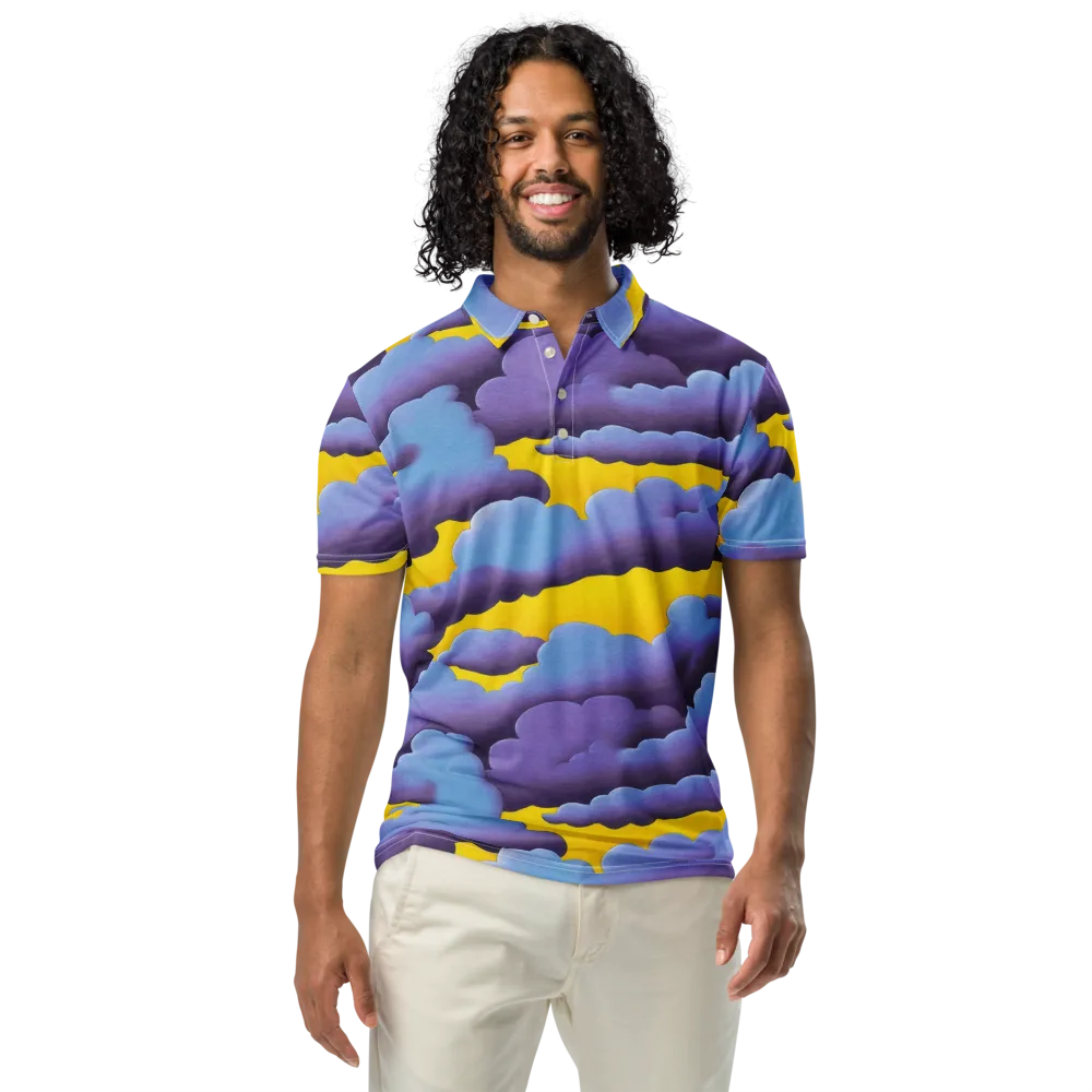 Electric Storm on Men's Slim Fit Polo Shirt — Front
