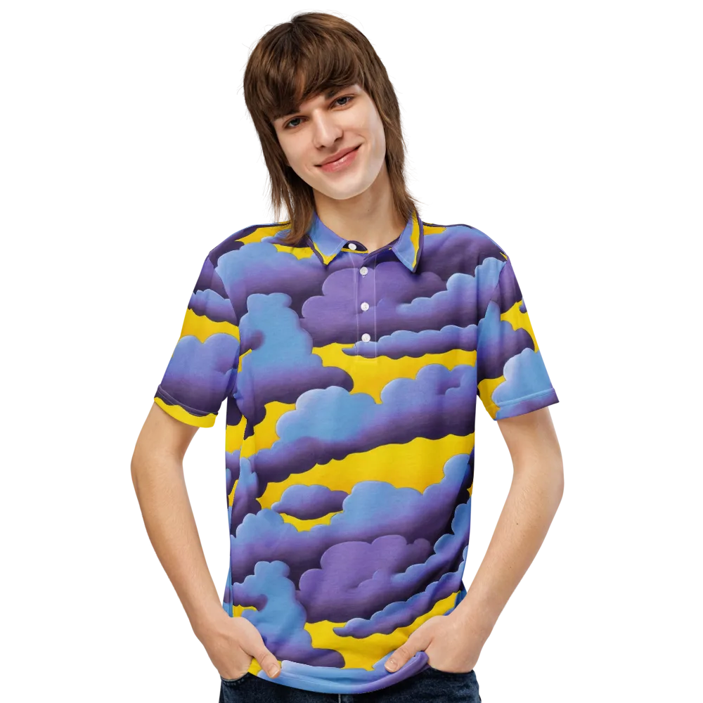 Electric Storm on Men's Slim Fit Polo Shirt — Front